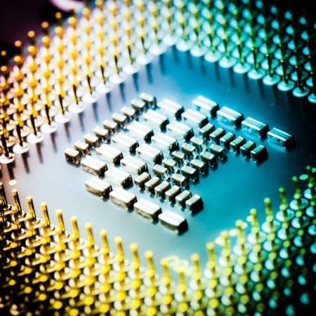 circuit board of laptop CPUの写真素材