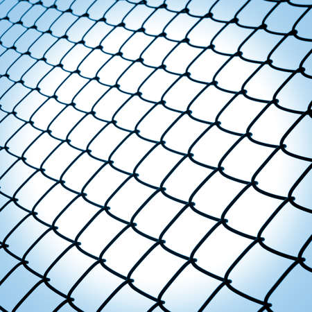 iron wire fence isolated abstractの写真素材