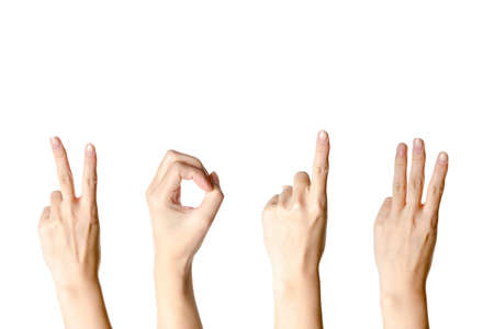 hand with new year number 2013 isolatedの写真素材