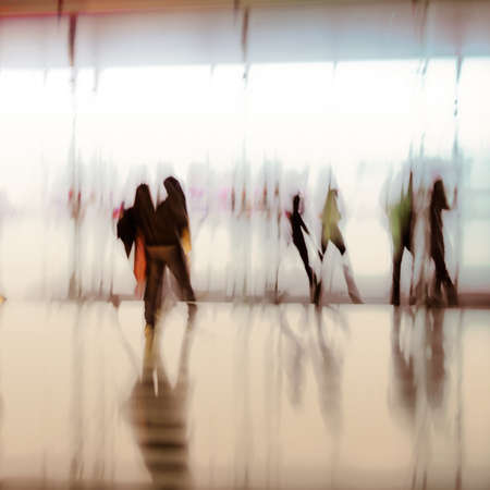city business people abstract background blur motionの写真素材