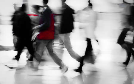 city business people abstract background blur motionの写真素材