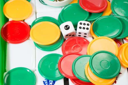 gamble game dice and chip