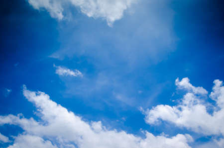 white cloud on blue skyの写真素材