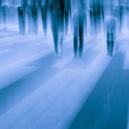 business people activity at big city outdoor. Blur motion.の写真素材