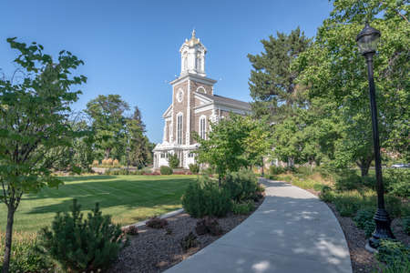 Logan, Utah, United States - August 31, 2018: Tabernacle of the church of Jesus Christ of Latter-Day Saints, Logan, Utahのeditorial素材