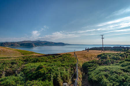 Llandudno, Wales, United Kingdom - July 19, 2018: View on the sea  and the mainland from the Great Orme summit complexのeditorial素材