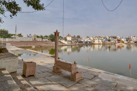The lake of Pushkar, Taken on a hazy winter afternoon, India