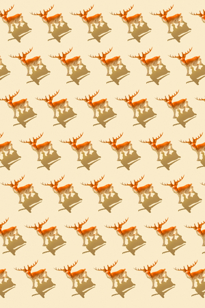 Deer pattern backgroundの写真素材