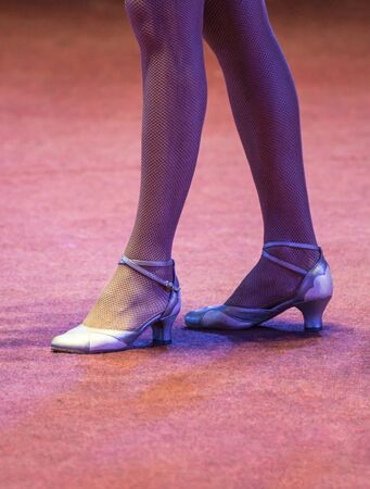 Woman on the circus arenaの写真素材