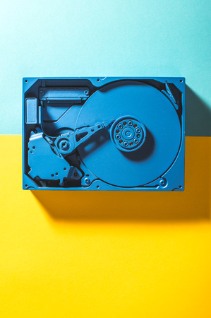 Unicolour hard disc yellow colourの写真素材