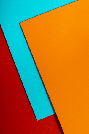 Vibrant colors palette paper design. Geometric shapes. Abstract multicolor paper composition.の写真素材