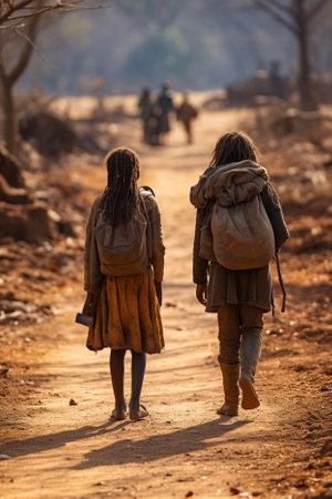 Poor children concept.  People in developing countries.の素材