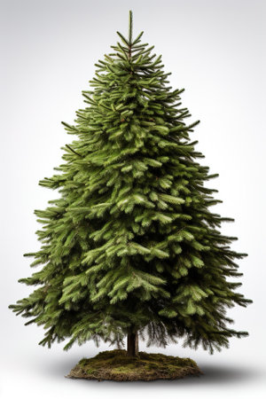 Christmas  tree isolated on white backgroundの素材