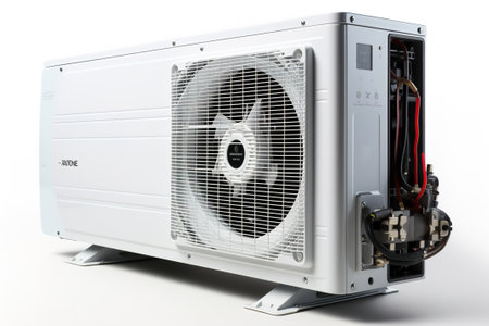 Air Conditioner with fan Mounted on a Wall exteriorの素材