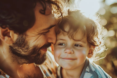Close-up of a parent and child enjoying a technology-free momentの素材