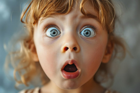 Quirky facial expression and reaction of surprise and wonderÐ»の素材