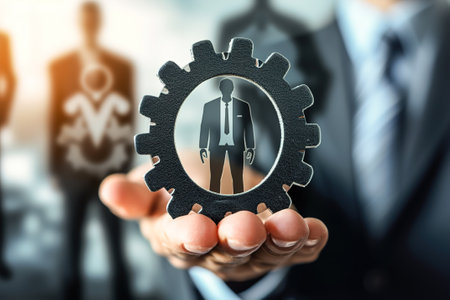 Talent management involving identifying individuals, optimizing their potential to achieve business objectives and long-term success.の素材