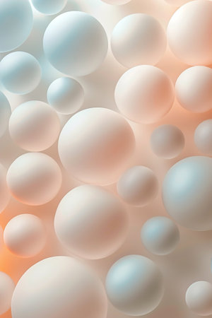 Subtle and soothing spheres pattern, minimalist design conveying tranquility.の素材