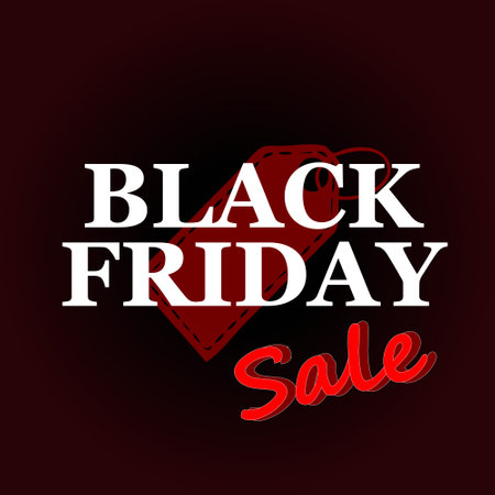 Black Friday vector illustration on black background. Black Friday logo. Sign. Flyer. Poster. Vector. Illustration. Black Fridayのイラスト素材