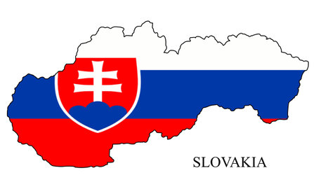 Slovakia map vector illustration. Global economy. Famous country. Eastern Europe. West Asia.のイラスト素材