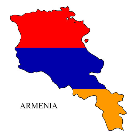 Armenia map vector illustration. Global economy. Famous country. Eastern Europe. West Asia.のイラスト素材