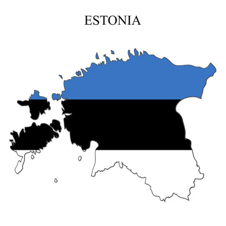 Estonia map vector illustration. Global economy. Famous country. Northern Europe. Europe. Scandinavian region.のイラスト素材