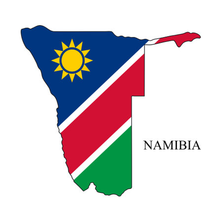 Namibia map vector illustration. Global economy. Famous country. Southern Africa. Africa.のイラスト素材