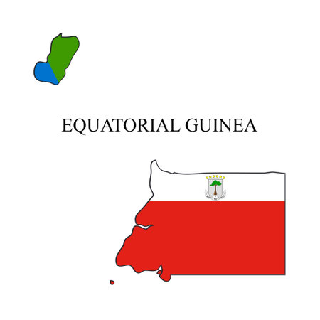 Equatorial Guinea map vector illustration. Global economy. Famous country. Central Africa. Africa.のイラスト素材