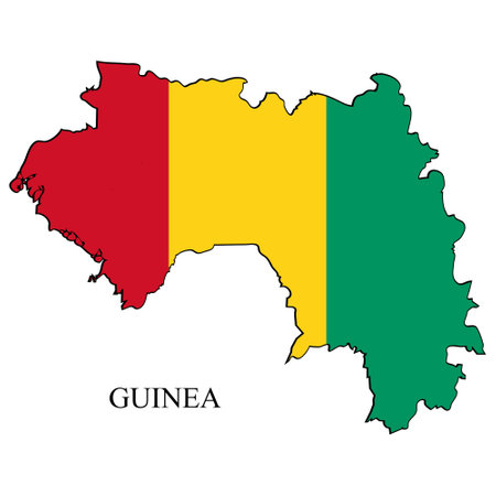 Guinea map vector illustration. Global economy. Famous country. Western Africa. Africa.のイラスト素材