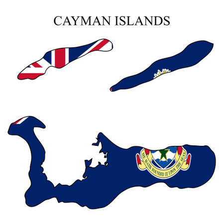 Cayman Islands map vector illustration. Global economy. Famous country. Caribbean. Latin America. America.のイラスト素材