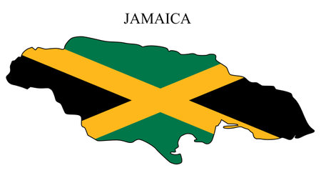 Jamaica map vector illustration. Global economy. Famous country. Caribbean. Latin America. America.のイラスト素材