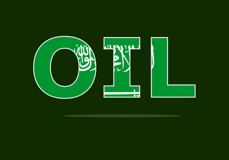 Oil Market Saudi Arabia. Global Superpower. Economy. Oil. Vector Illustration Graphic Design.のイラスト素材