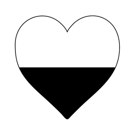 Pahang Heart Shape Flag. Love Pahang. State in Malaysia. Visit Malaysia. Vector Illustration Graphic Design.のイラスト素材