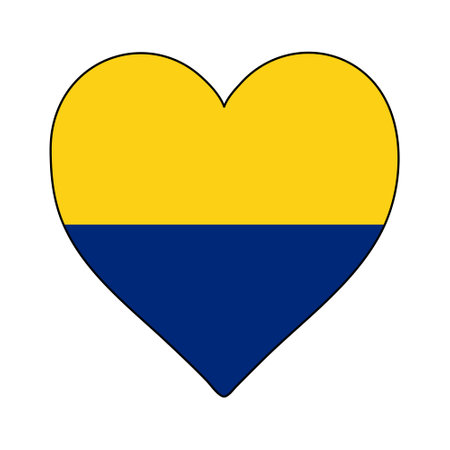 Perlis Heart Shape Flag. Love Perlis. State in Malaysia. Visit Malaysia. Vector Illustration Graphic Design.のイラスト素材