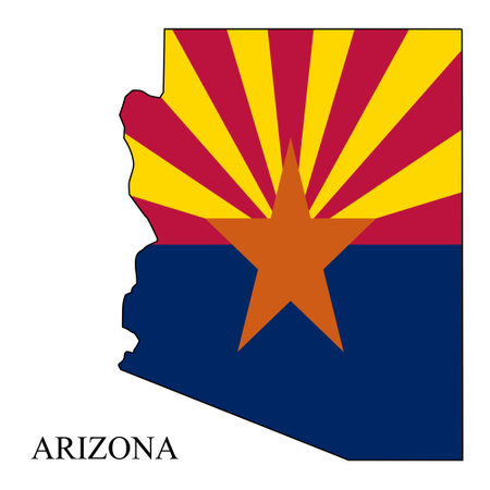 Arizona map vector illustration. Global economy. State in America. North America. United States. America. U.S.Aのイラスト素材