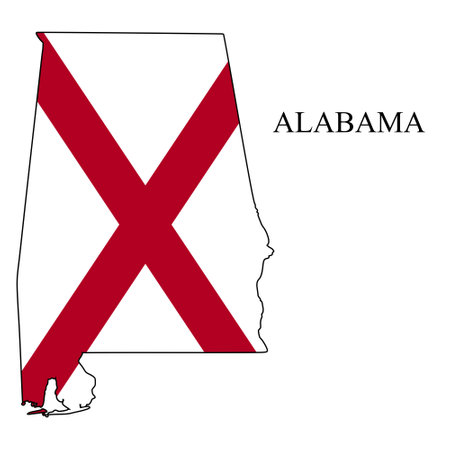Alabama map vector illustration. Global economy. State in America. North America. United States. America. U.S.Aのイラスト素材
