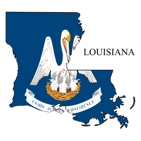 Louisiana map vector illustration. Global economy. State in America. North America. United States. America. U.S.Aのイラスト素材