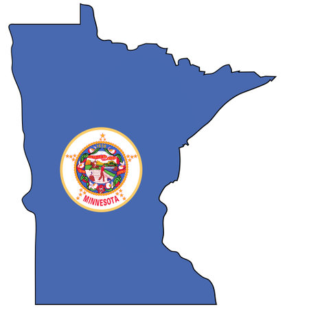 Minnesota map vector illustration. Global economy. State in America. North America. United States. America. U.S.Aのイラスト素材