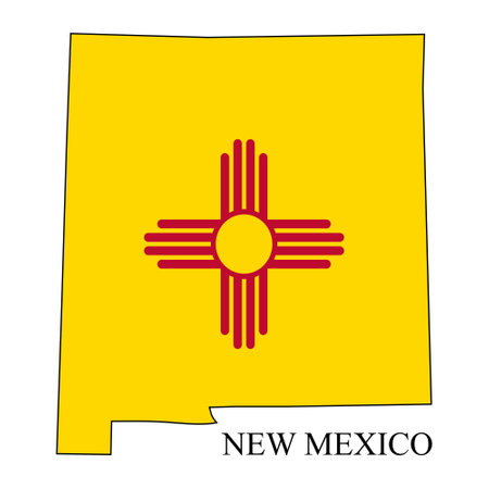 New Mexico map vector illustration. Global economy. State in America. North America. United States. America. U.S.Aのイラスト素材