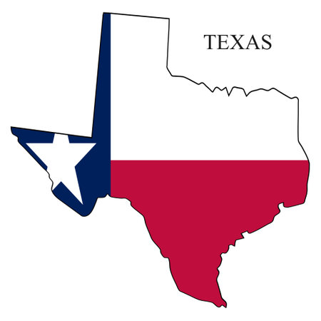 Texas map vector illustration. Global economy. State in America. North America. United States. America. U.S.Aのイラスト素材