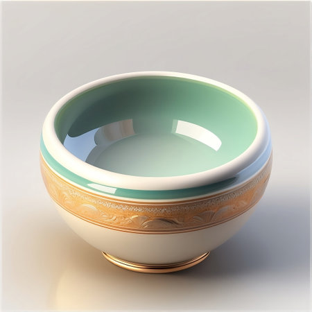 Beautiful Ceramic Bowl Isolated on White Background. Generative Ai. Aiの素材