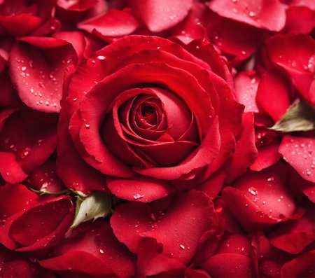Red Rose Buds Flower. Rose Petals. Generative Ai. Aiの素材