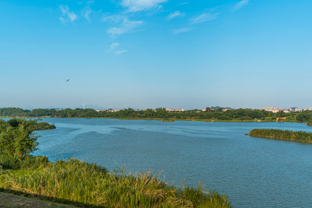 Landscape view of Mae Ngat Somboon Chon dam, Thailand