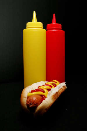 Hot Dog with Ketchup and Mustard 2の写真素材