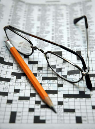 Morning Crossword Puzzleの写真素材