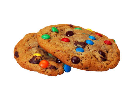  Two cookies.  Isolated image with clipping pathの写真素材