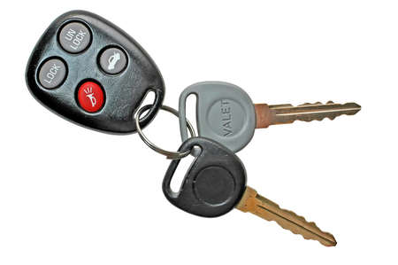 Car keys with clipping pathの写真素材