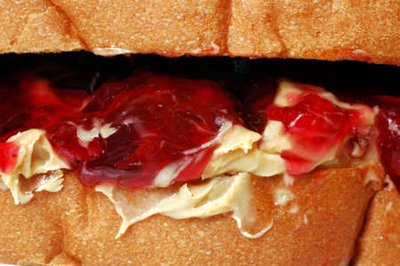 Peanut Butter and Jelly Sandwich - Closeupの写真素材