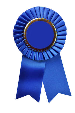Blue ribbon award blank with copy space. 