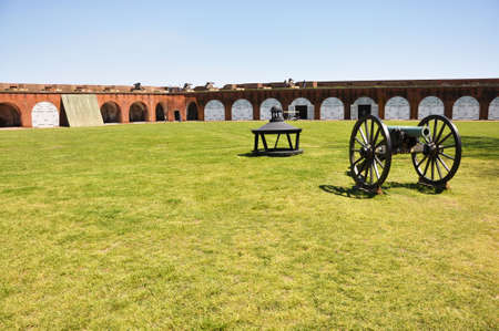 Cannon at Fort Pulaski, Georgiaの写真素材